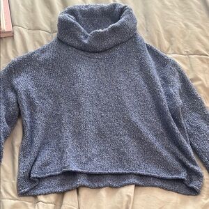 Adyson Parker Blue oversized Turtleneck Sweater